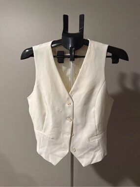 Sincerely Jules Cream Button Vest